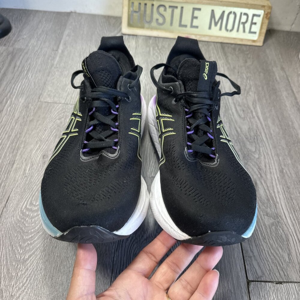 Asics Womens Gel Nimbus 25 1012B356 Black Running Shoes Sneakers Size 11 READ - Picture 5 of 11